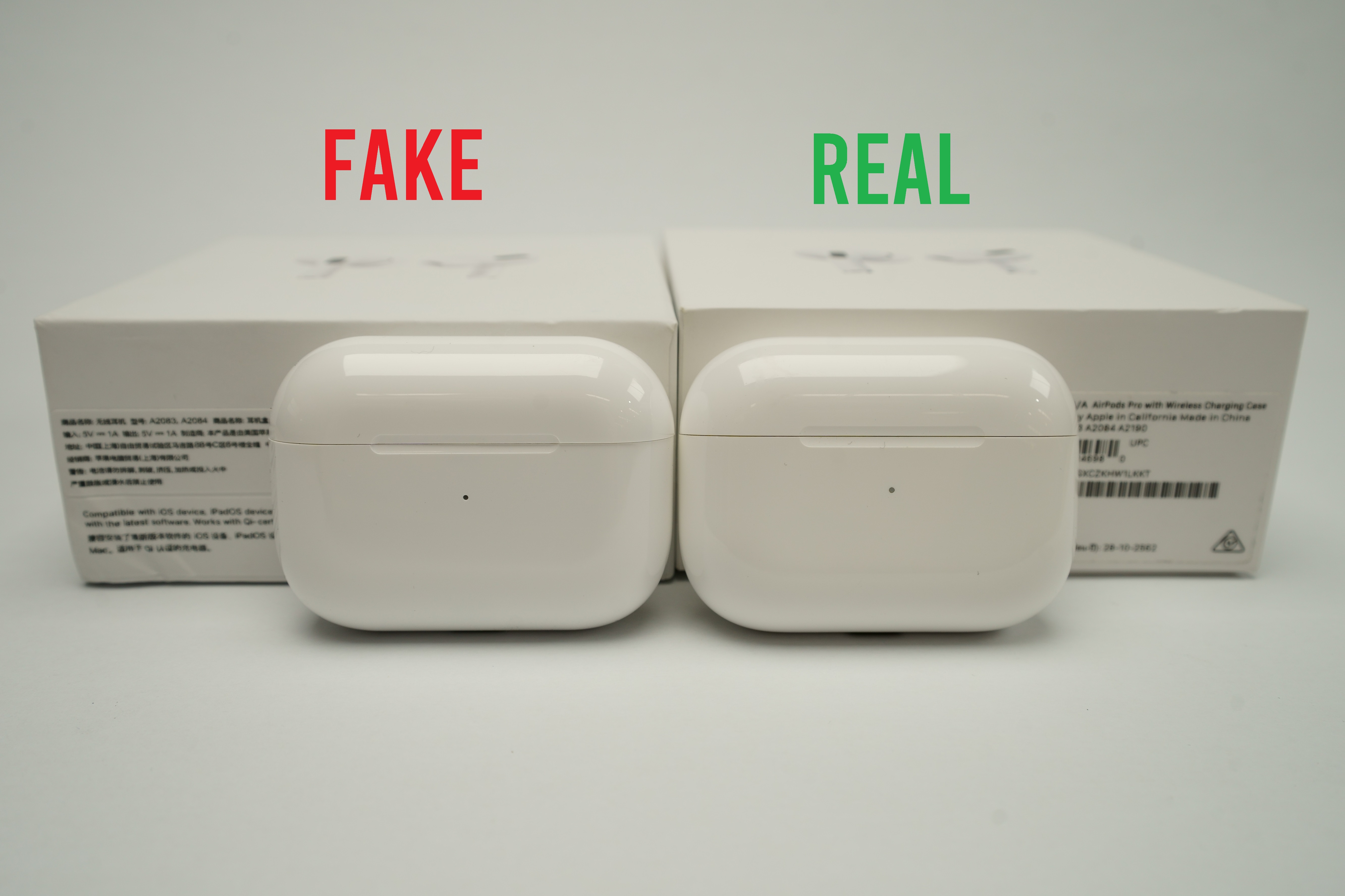 Spotting Counterfeit Airpods Pro Real vs Fake Comparison